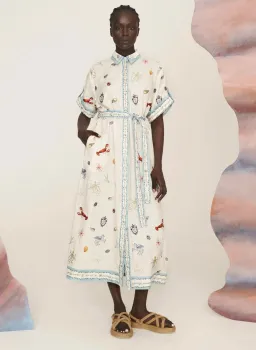 Alemais SANDY EMBROIDERED SHIRTDRESS - 16 AU/UK (12 US) for rent on The Volte - image 1
