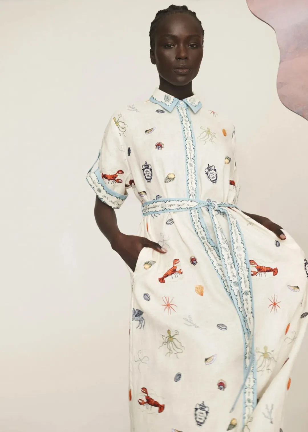 Alemais SANDY EMBROIDERED SHIRTDRESS - 16 AU/UK (12 US) for rent on The Volte - main image