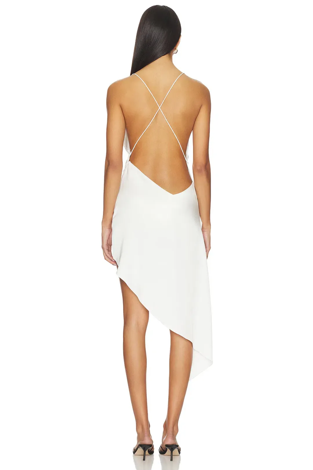 Bikini Wrap Asymmetric Dress in White in size 8UK for rent on The Volte - main image
