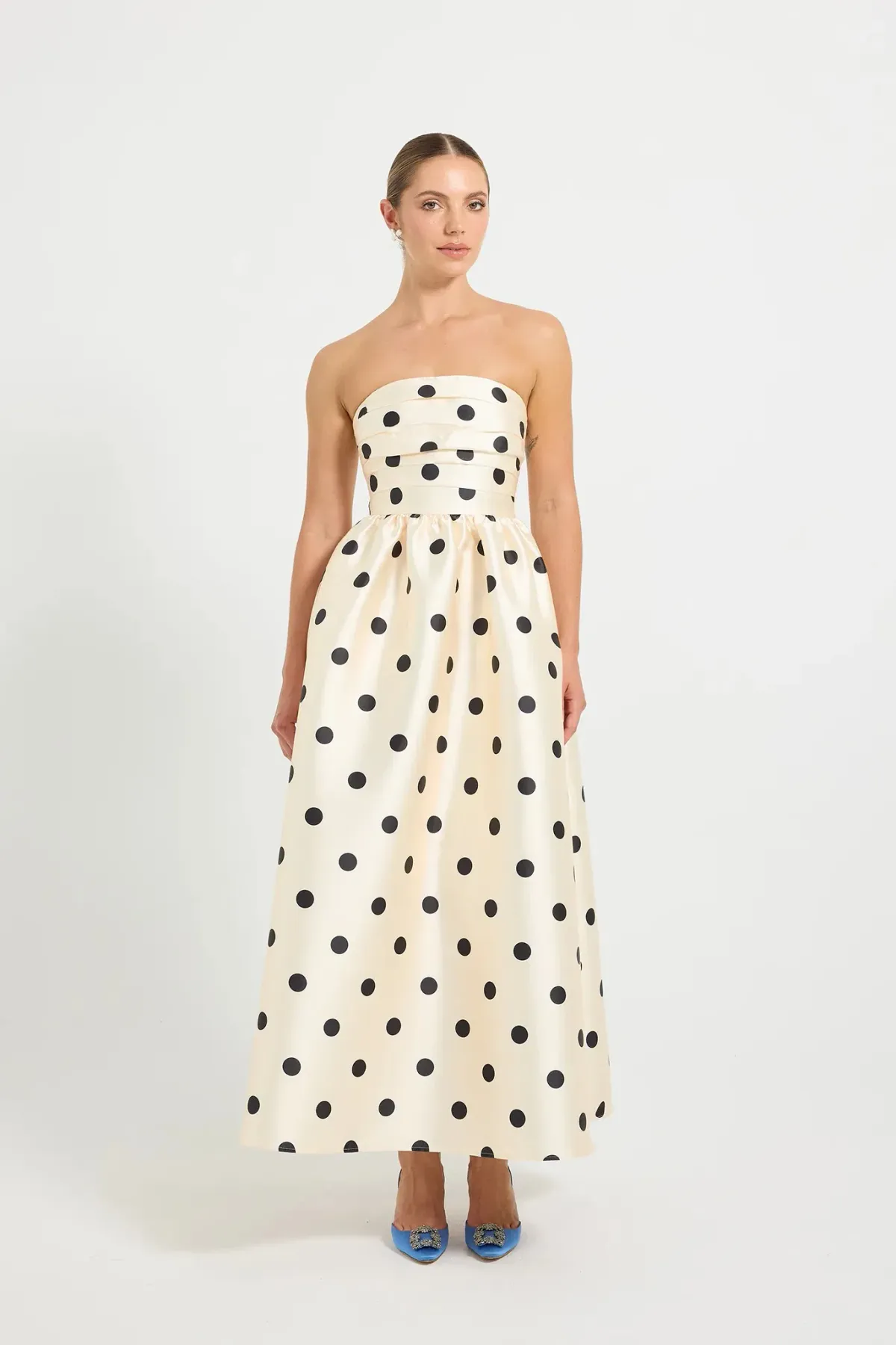 Pasduchas Dottie Strapless Midi Dress Size 12 - Image 2