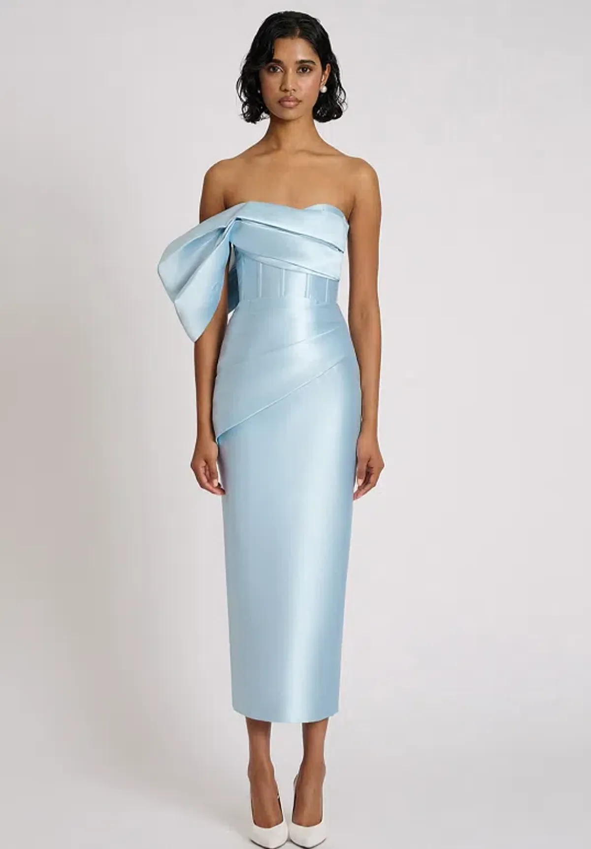 Eliya The Label Light Blue Maisie Dress Midi - Size 12 for rent on The Volte - main image
