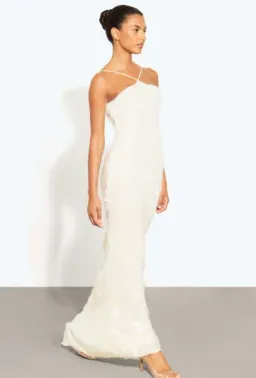 Rat & Boa White Emmanuella Maxi Sequin Dress - 12 for rent on The Volte - image 4