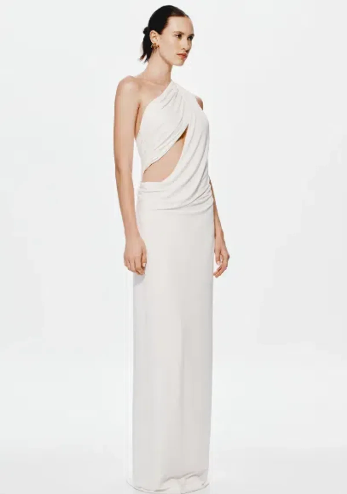 The Solstice Cupro Maxi Dress in Ivory - M - Image 3