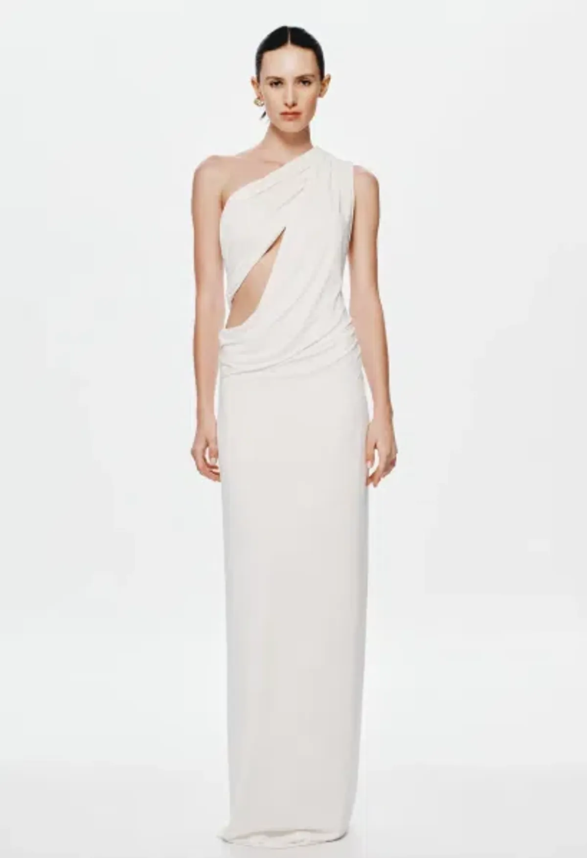 The Solstice Cupro Maxi Dress in Ivory - M for rent on The Volte - main image