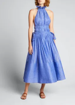Zimmermann Luminous Halter Gown Cornflower Blue Size 0/ AU8 for rent on The Volte - image 1
