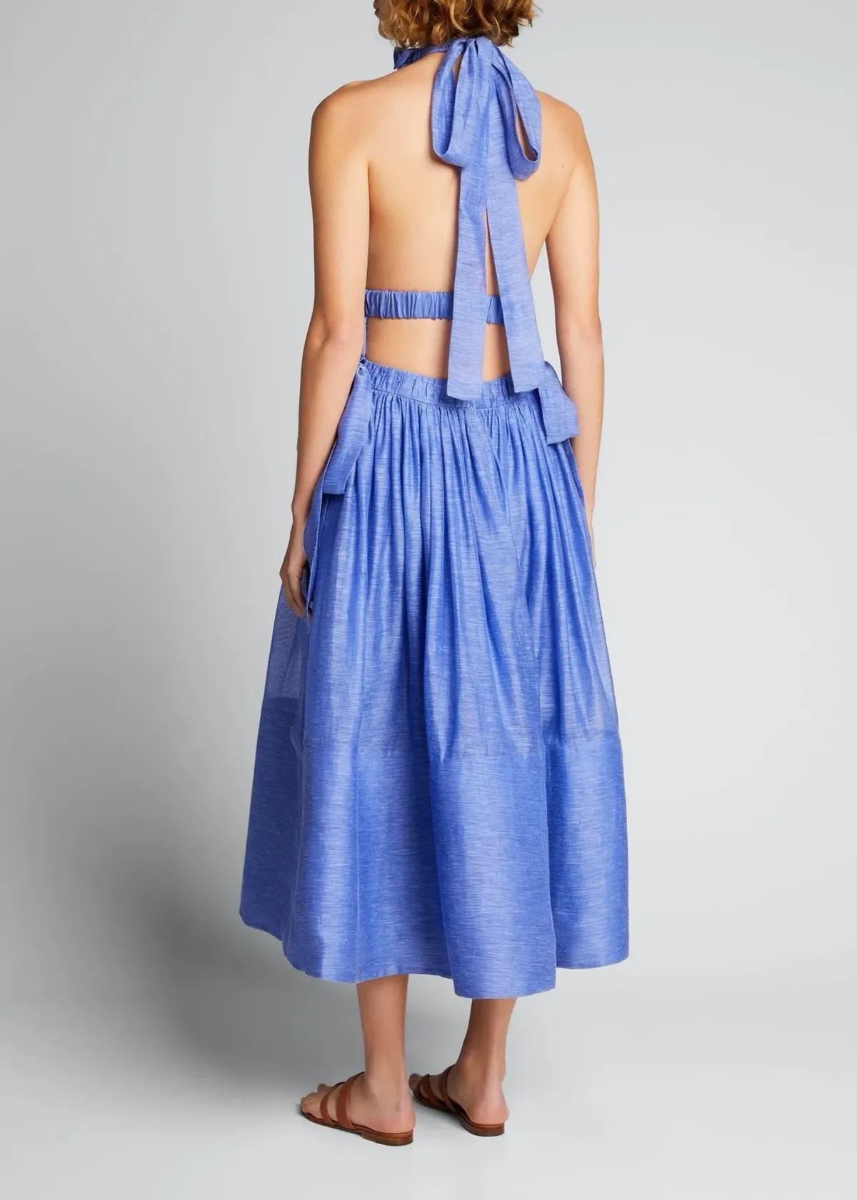 Zimmermann Luminous Halter Gown Cornflower Blue Size 0/ AU8 - Image 2