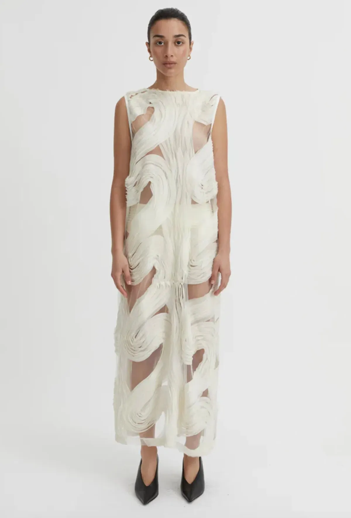 Blanca Delmare Maxi Dress in Ivory Size Large - Image 1