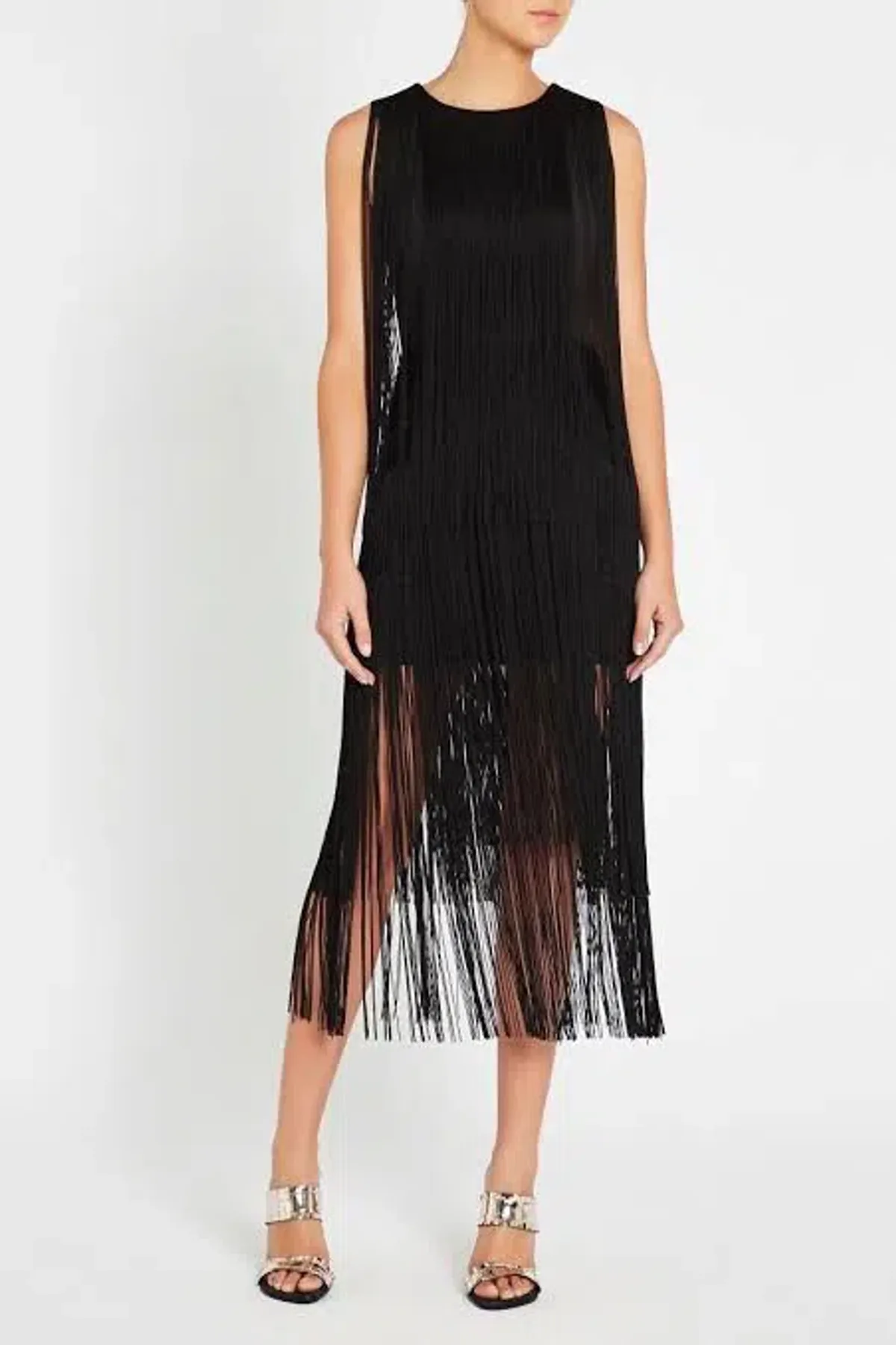 Sass & Bide On the Fringe Midi Dress Size 12 Gatsby Flapper - Image 1