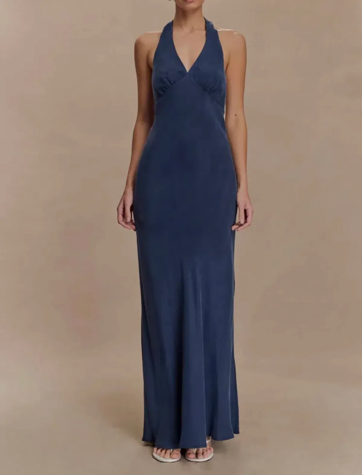 Louisiana Halter Maxi Dress in Navy Size Small - Image 1