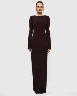 Effie Kats Indie Gown in Coffee size L/AU12 for rent on The Volte - image 1