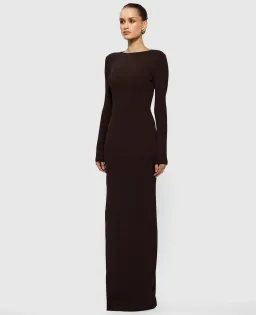 Effie Kats Indie Gown in Coffee size L/AU12 for rent on The Volte - image 4