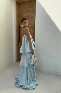 Elliatt Tilly Tiered Maxi Dress size XL / 14 BLUE for rent on The Volte - image 2