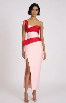Eliya The Label Pink & Red Cartia Dress - 12 for rent on The Volte - image 2