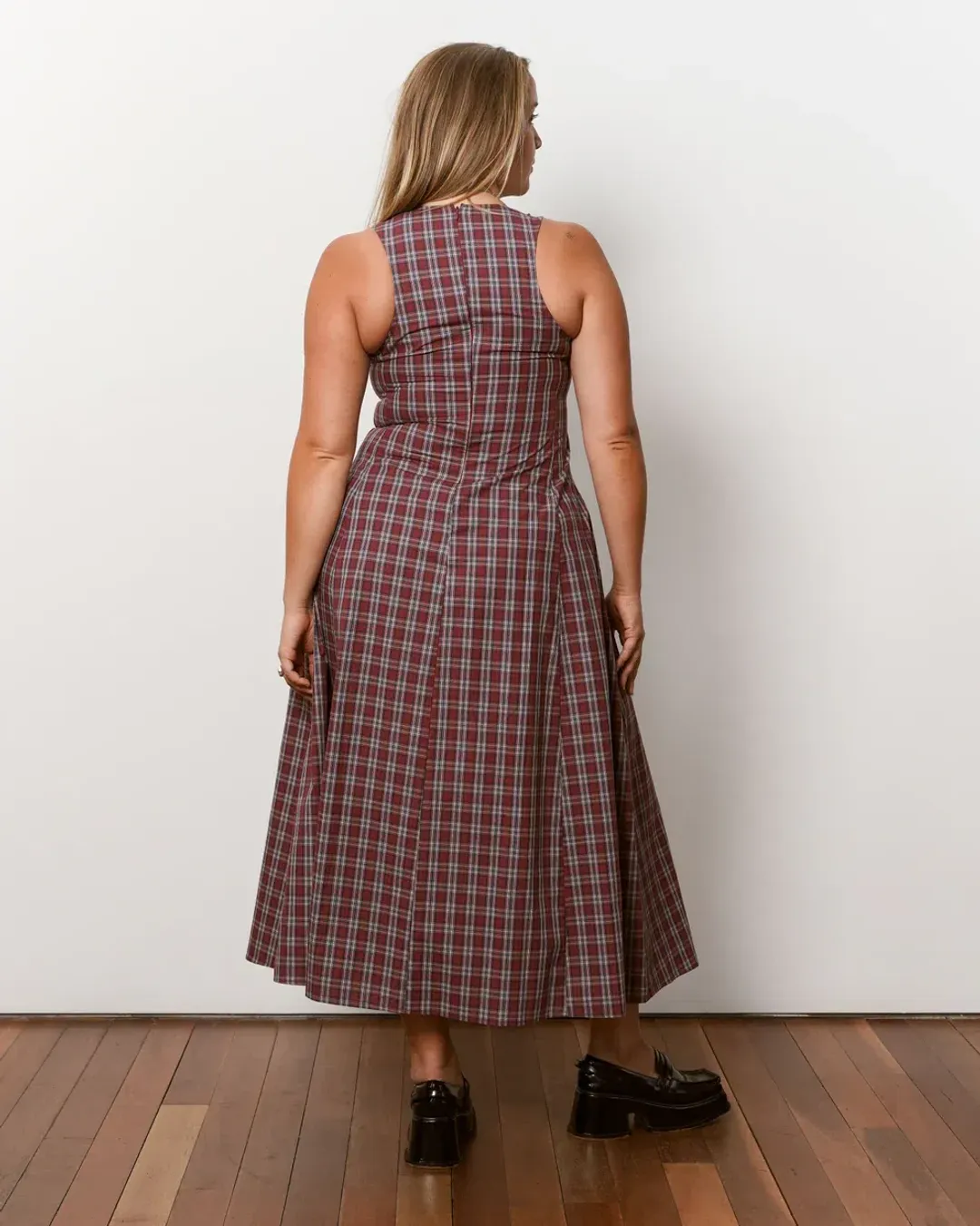 Katherina Lou Annabel Maxi Cherry Plaid for rent on The Volte - main image