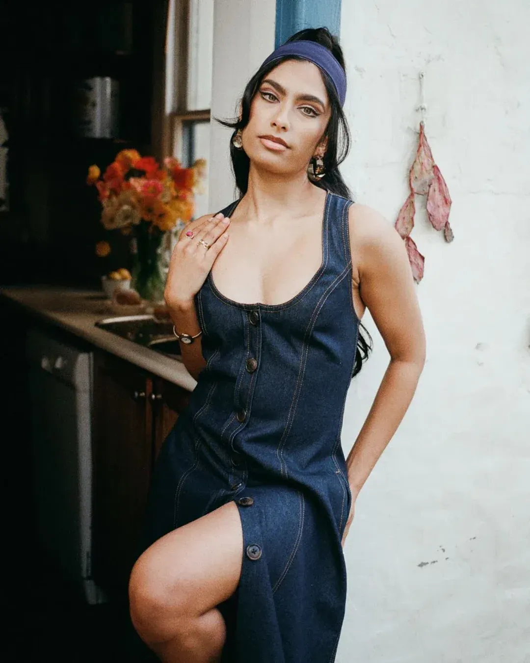 Katharina Lou - Denim Annabel Maxi for rent on The Volte - main image