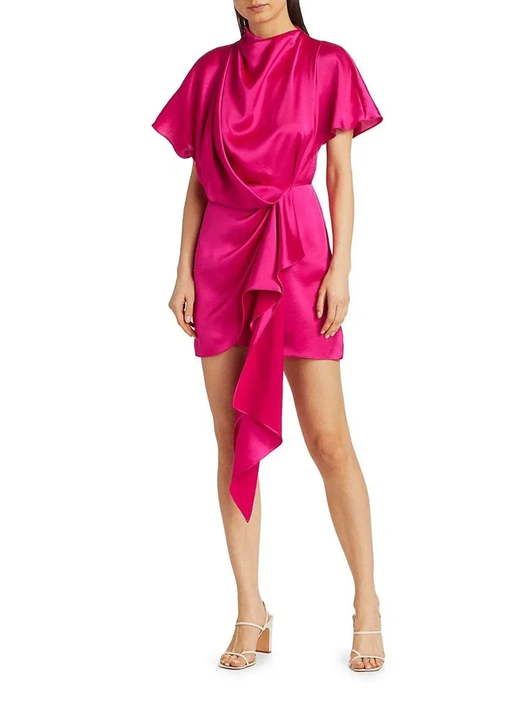 Acler Lochner Mini Dress Fuchsia Pink Size 10 for rent on The Volte - main image