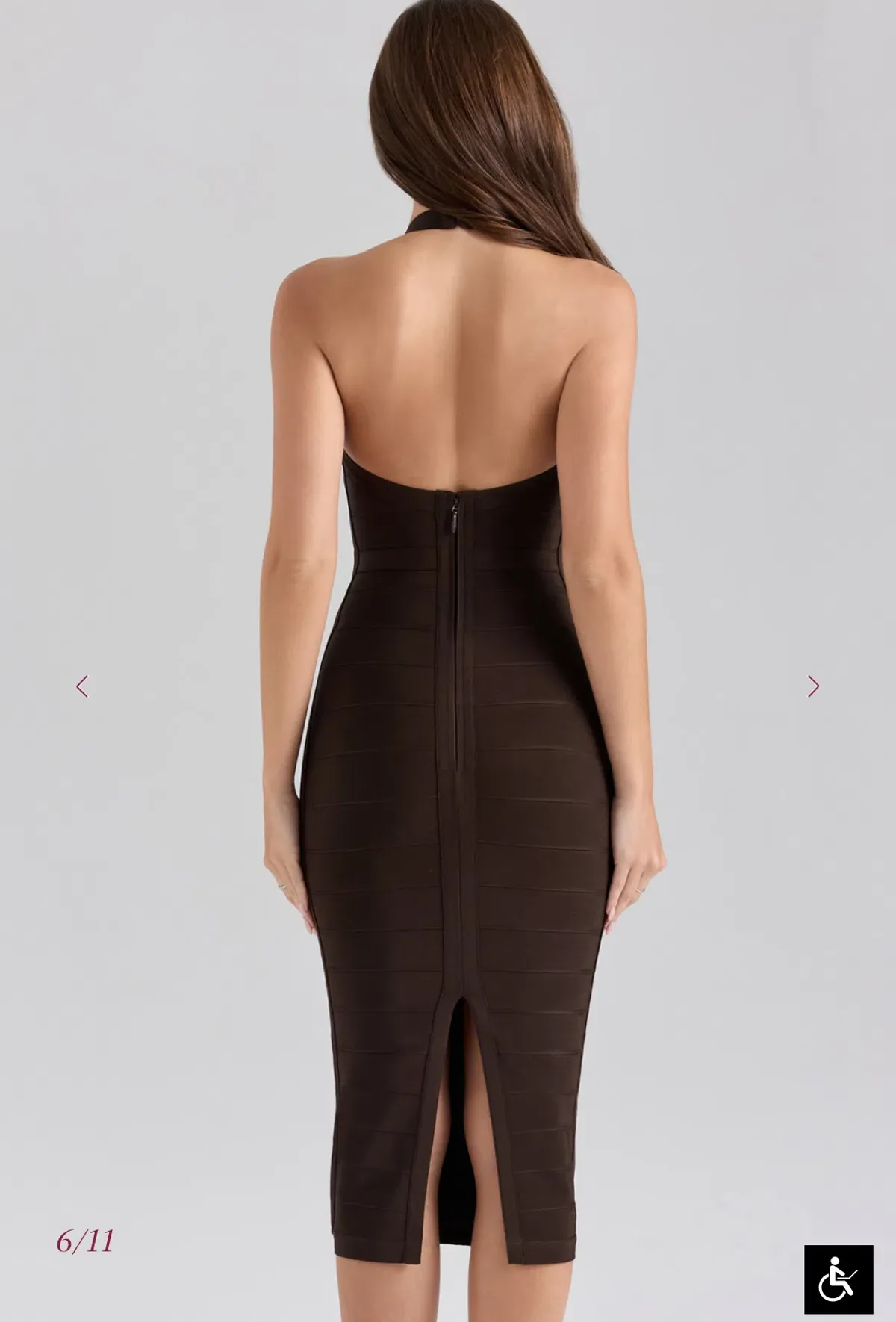 House of cb THE SUPERMODEL Chocolate Halter Midi Bandage Dress Size S - Image 5