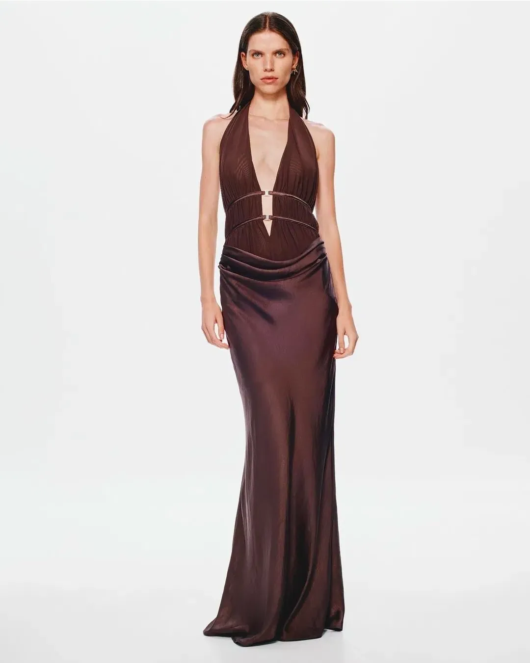 Misha THE 'CELINE' SATIN DRESS for rent on The Volte - main image