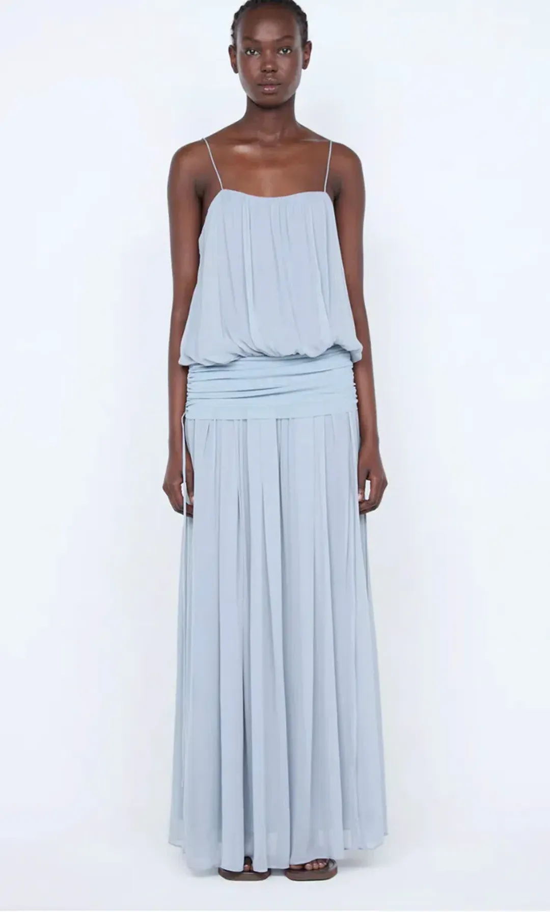 Bec & Bridge, Camille BLOUSON DRESS, Maxi, Cloud Blue, size 8 for rent on The Volte - main image