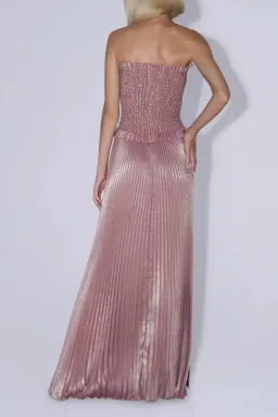 Maya Gown / Rose Quartz Shimmer / Size 10 for rent on The Volte - image 4