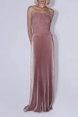Maya Gown / Rose Quartz Shimmer / Size 10 for rent on The Volte - image 2