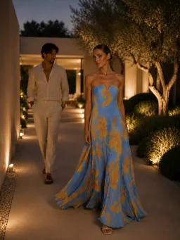 L'IDÉE BLACK TIE JARDIN MAXI DRESS BLUE SIZE 10 for rent on The Volte - image 5