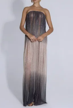 L'idee Dante Maxi Dress Smoke Lurex - 10 for rent on The Volte - image 1