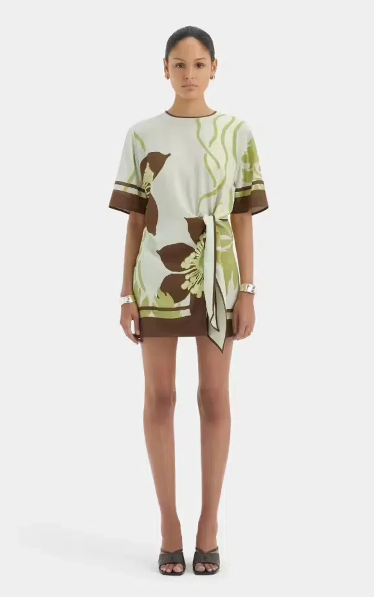 Sir Amaia Mini Dress in Floral Vine Size 10 - Image 1