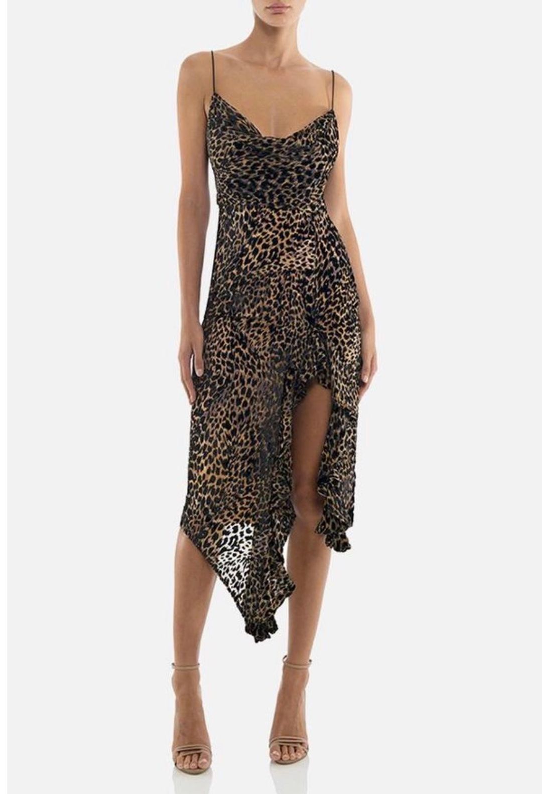 MISHA Emilia Midi Dress Print Size 6/XS for rent on The Volte - main image