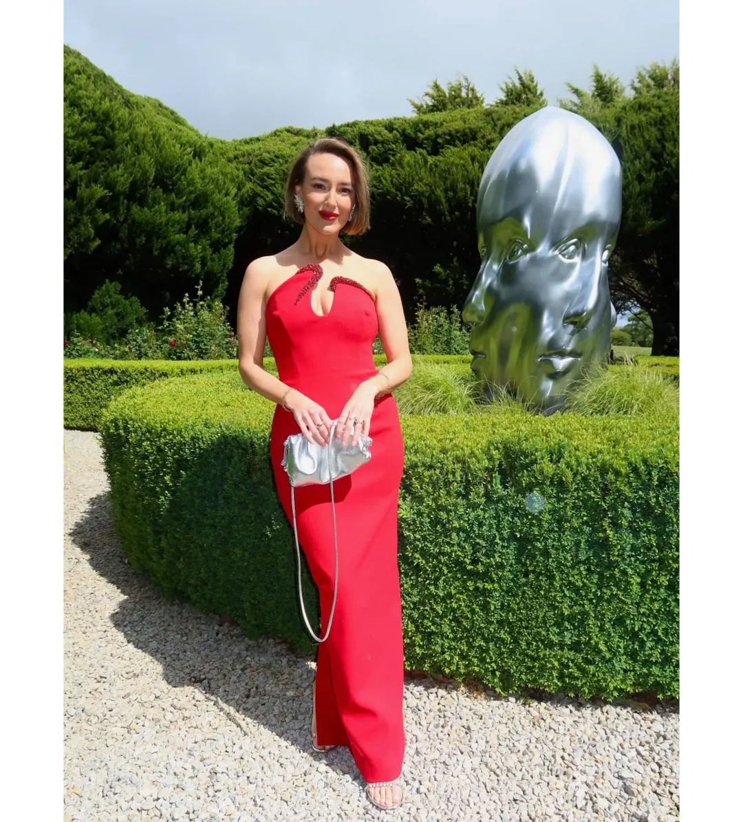 Rachel Gilbert Tessa Gown in Red Size AU8 for rent on The Volte - main image