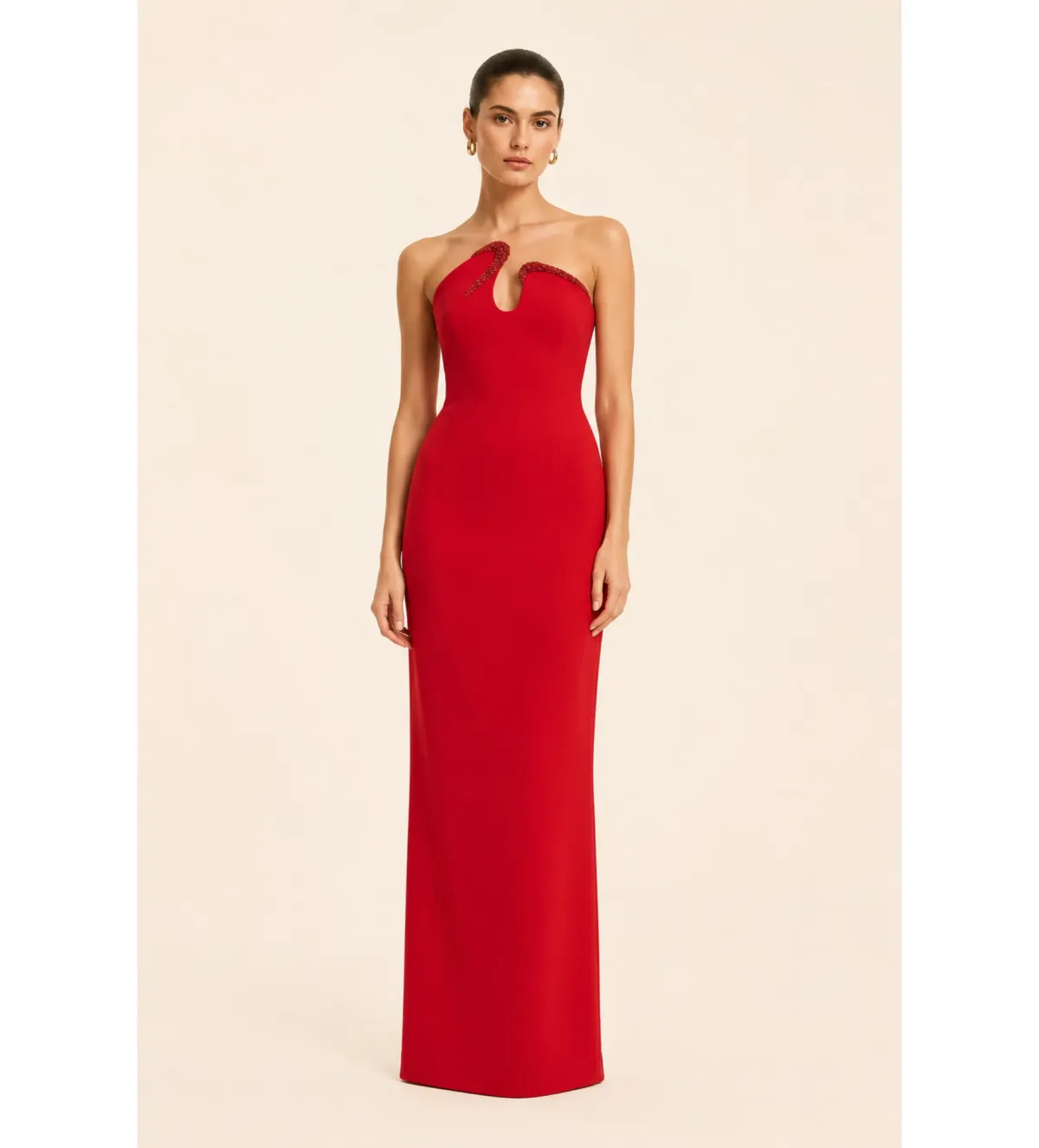 Rachel Gilbert Tessa Gown in Red Size AU8 for rent on The Volte - main image