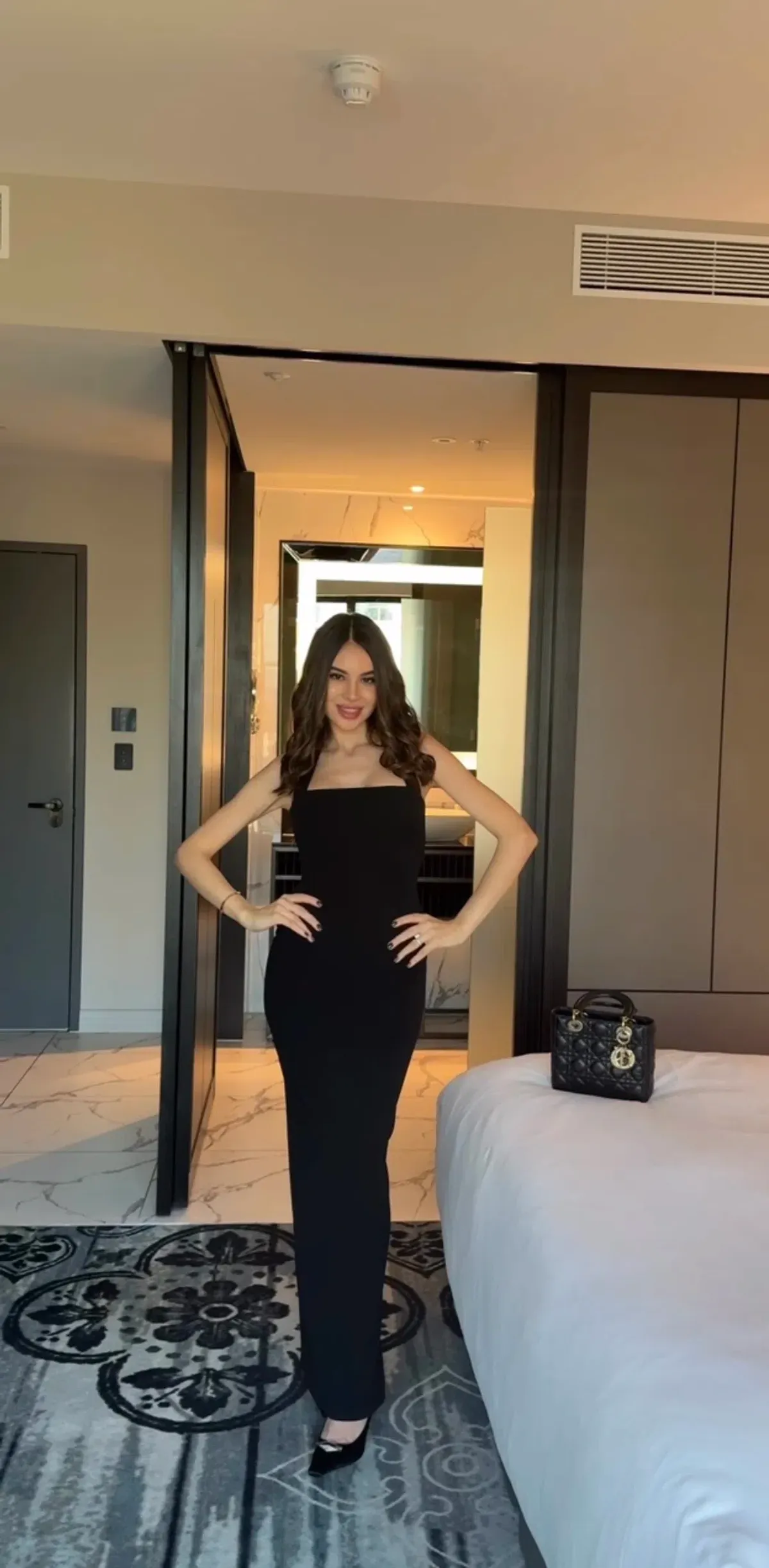 Nookie Strapless Black Maxi Dress Size AU6 for rent on The Volte - main image