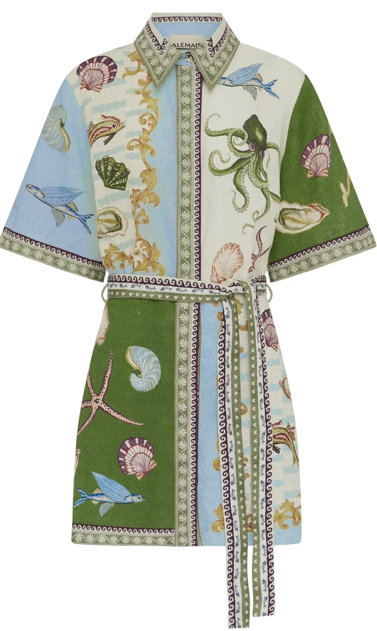 Alemais Bath House Mini Dress size 12 for rent on The Volte - main image