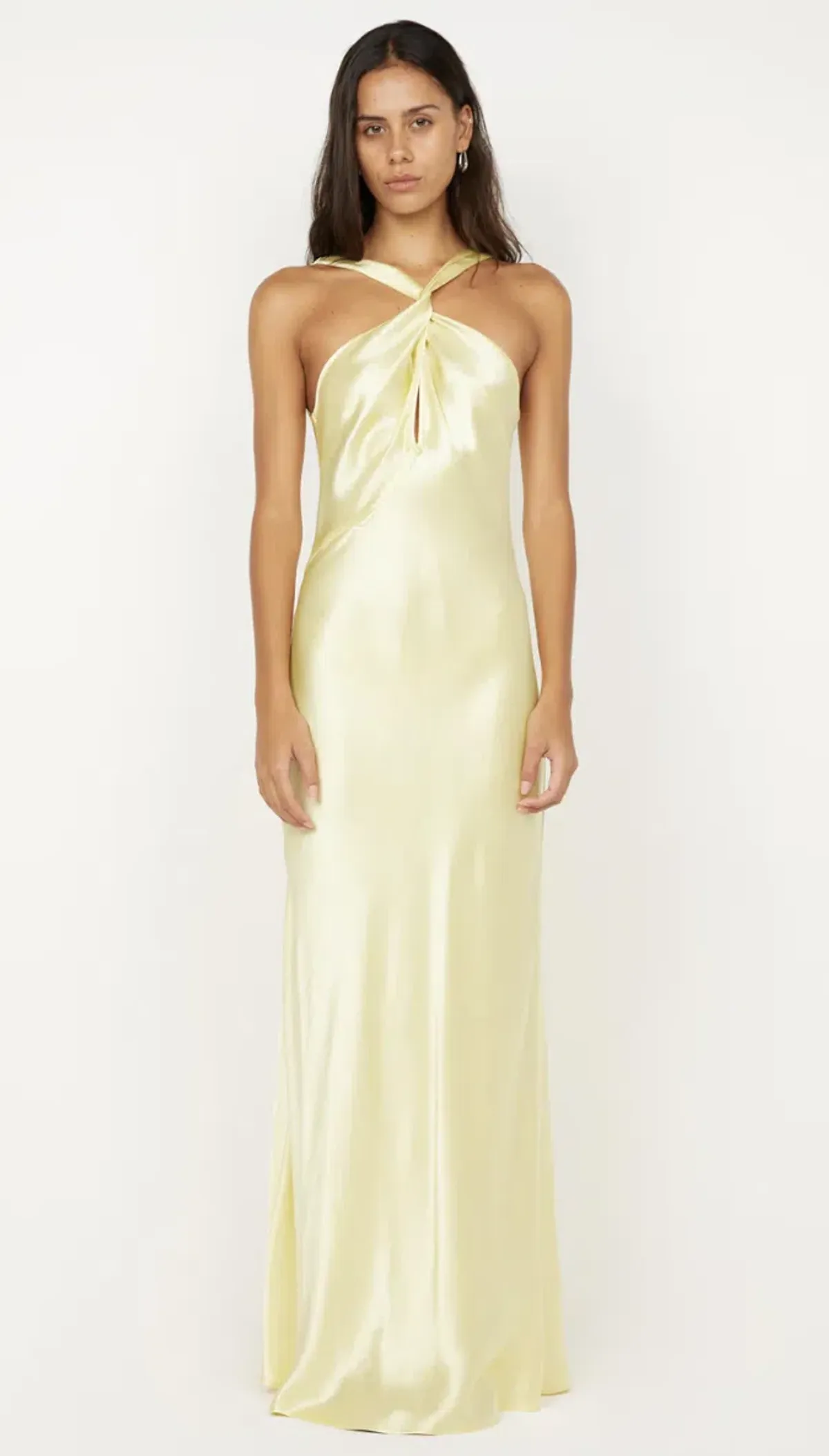 Bec & Bridge Ice Yellow Elisia Twist Maxi Dress - 10 - Image 1