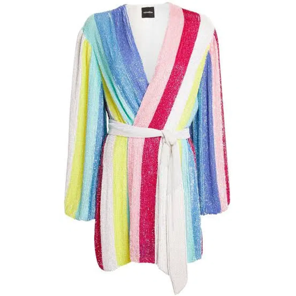 Retrofete Gabrielle Robe Sequin Dress Size Small S Unicorn Stripe Rainbow - Image 5