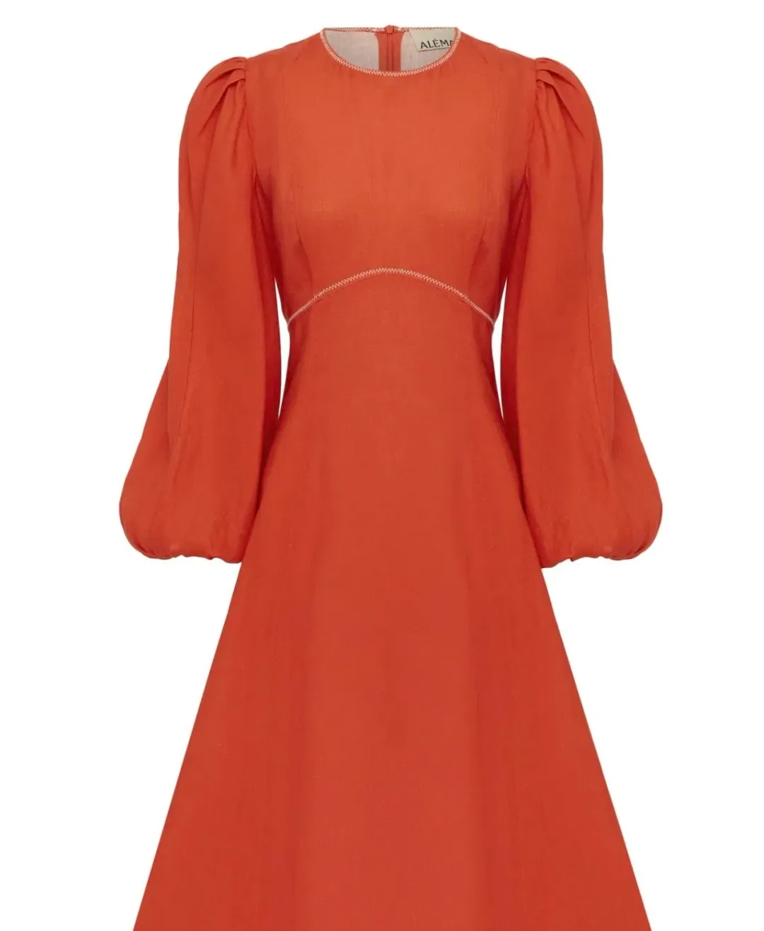 ALEMAIS Contessa Long Sleeve Midi Dress for rent on The Volte - main image