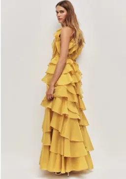 Aje Cleo Maxi Gown in Chartreuse Yellow Size 16 for rent on The Volte - image 4