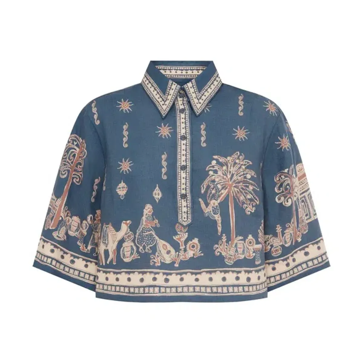 Alemais Acacia Cropped Shirt and Short Set Size 8 - Image 3