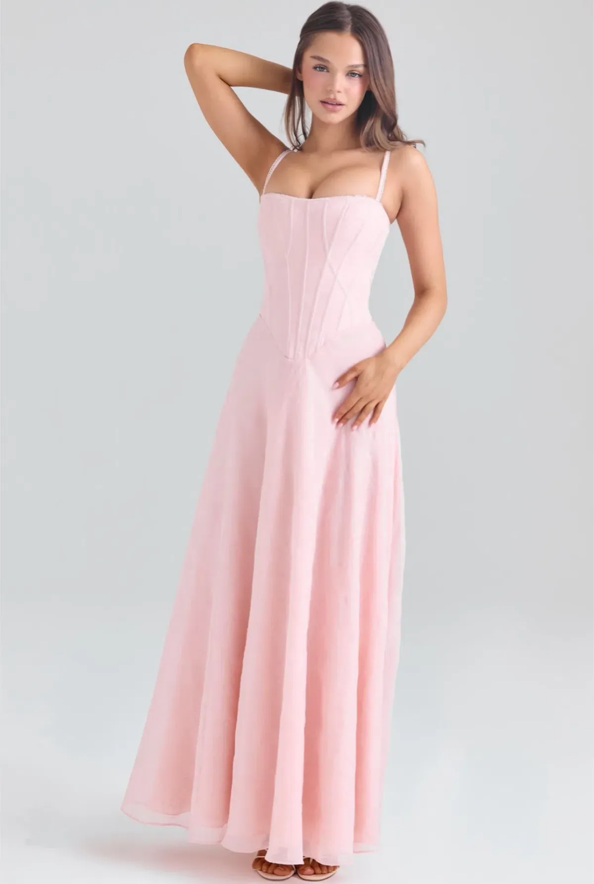 House of CB Esme blush pink maxi dress size 6 - Image 2