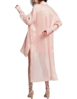 Semblance Apricot Long Sleeve Collared Shirt for rent on The Volte - image 5