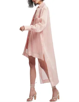 Semblance Apricot Long Sleeve Collared Shirt for rent on The Volte - image 2