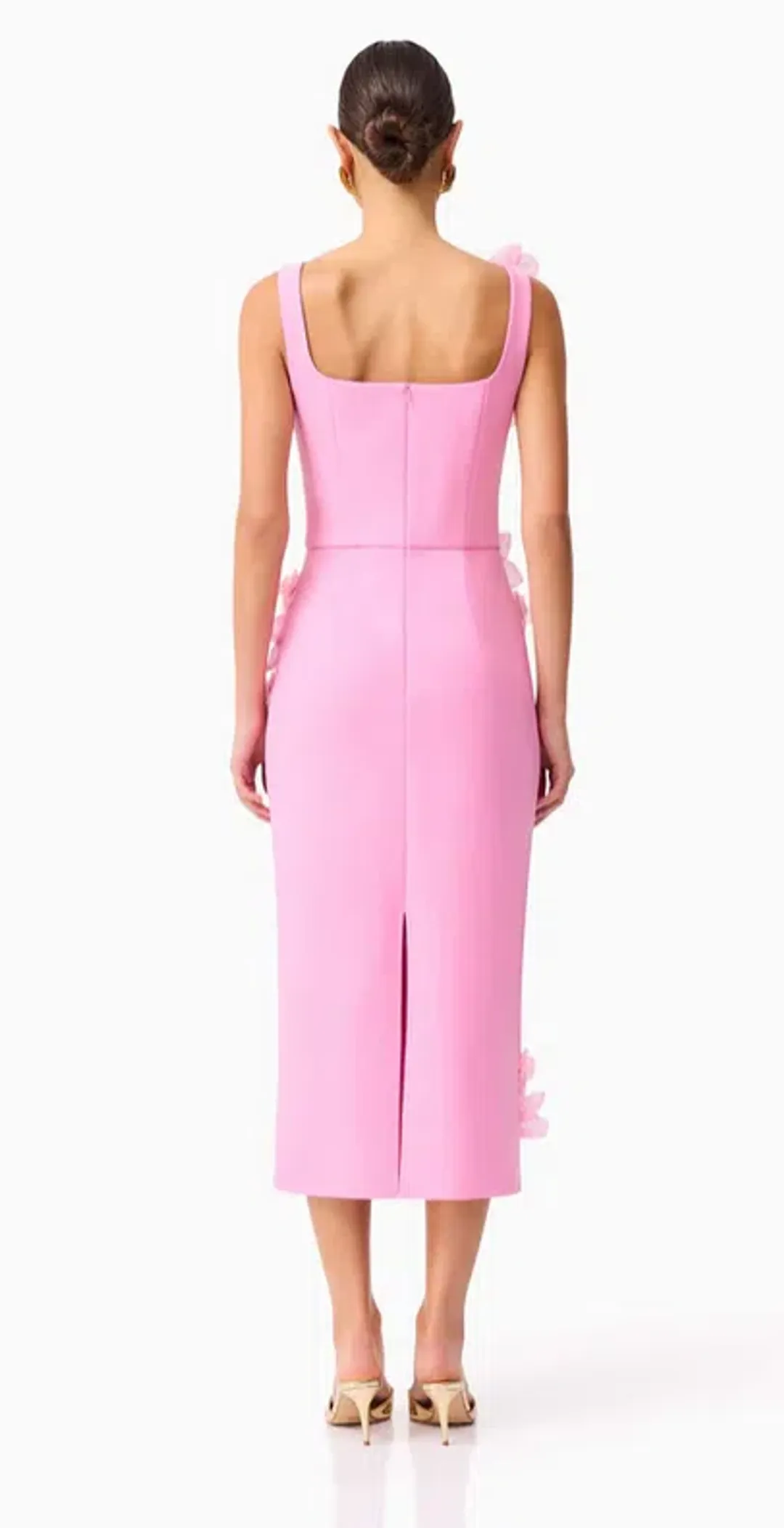 Elliatt Chantelle 3D Midi Dress in Pink size S (AU8) for rent on The Volte - main image