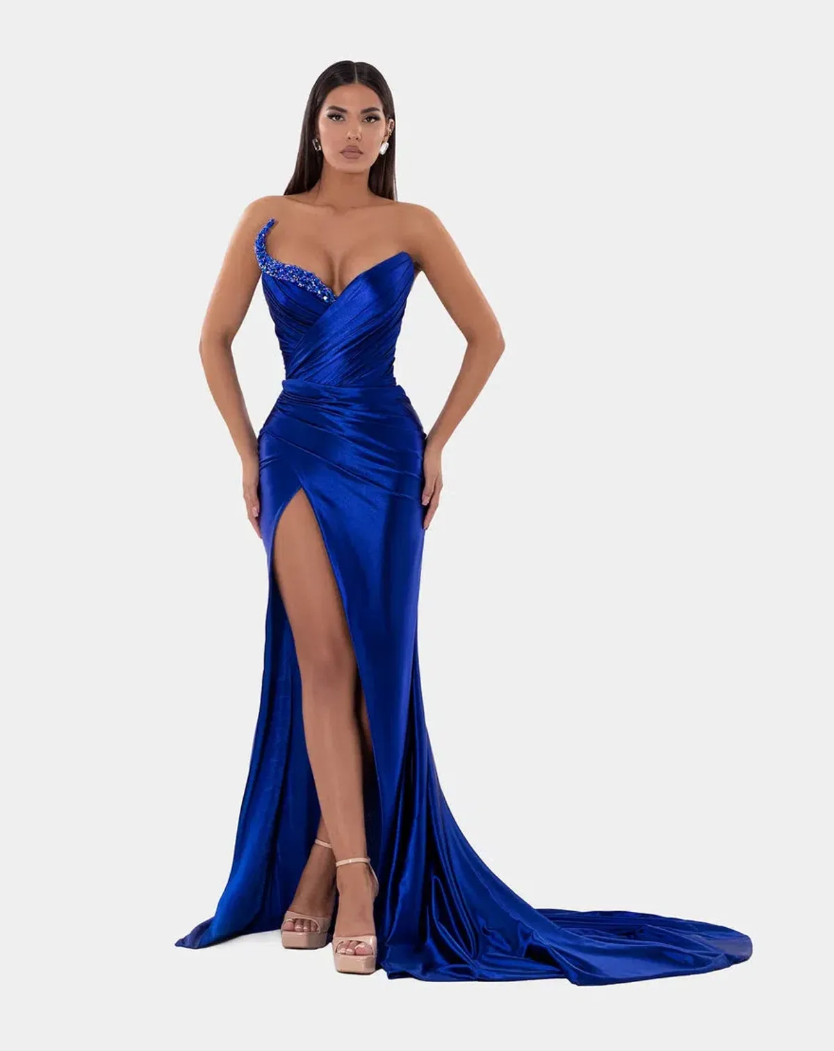 Albina Dyla Royal Blue Dress for rent on The Volte - main image