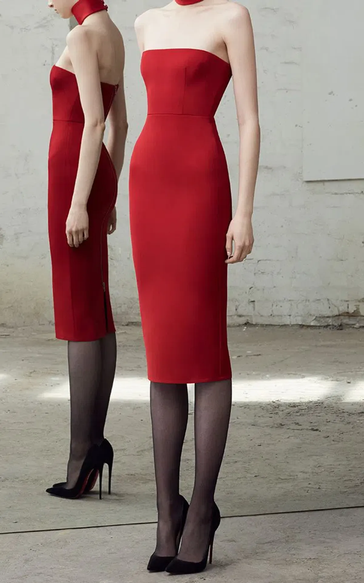 Alex Perry Myra Strapless Column Dress Red Size 8 for rent on The Volte - main image