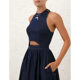 Zimmermann The Denim Racer Dress in Ink for rent on The Volte - image 5