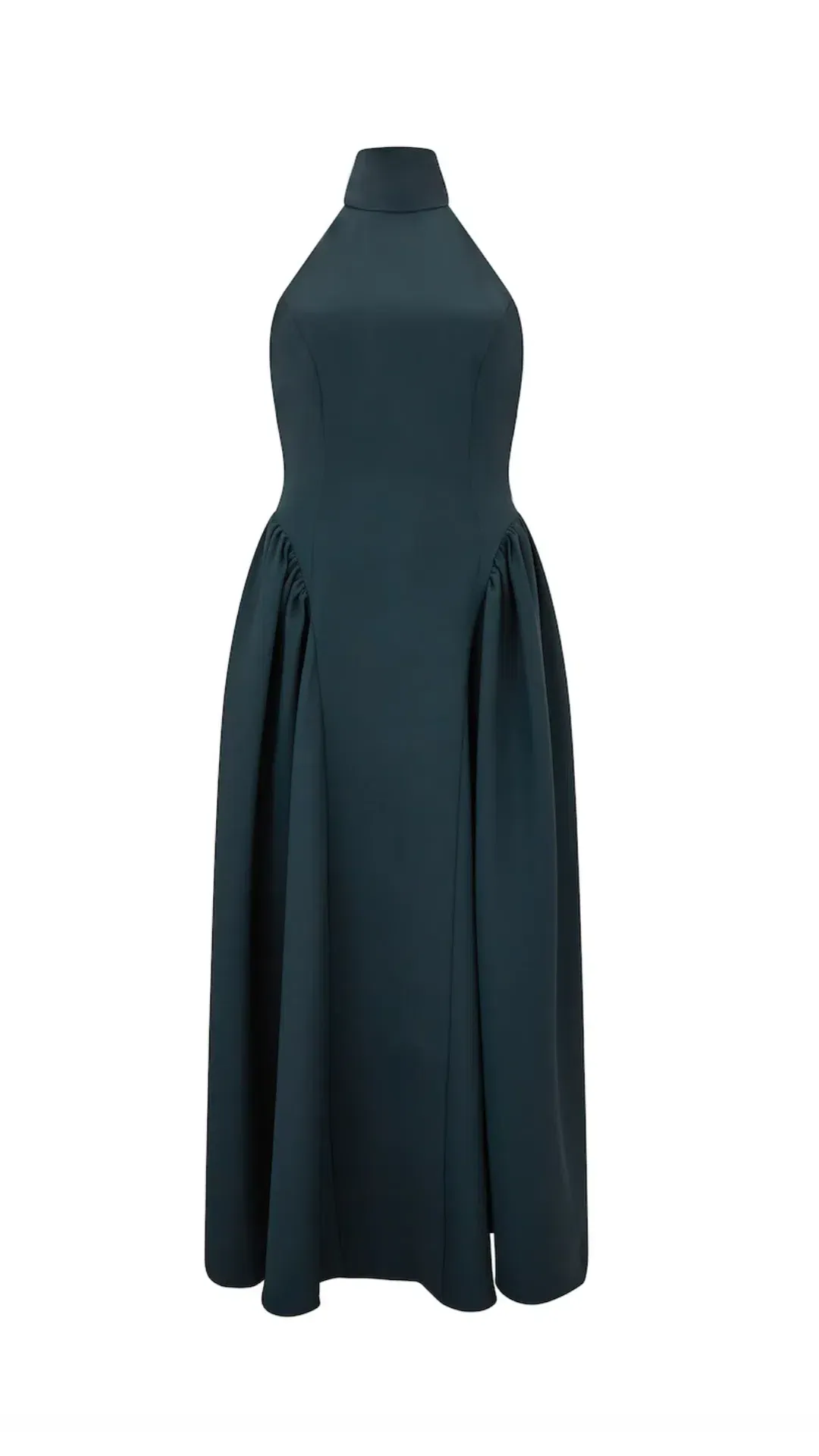 Odd Muse Tie Neck Gathered Midi Dress in Teal Size S (8) for rent on The Volte - main image