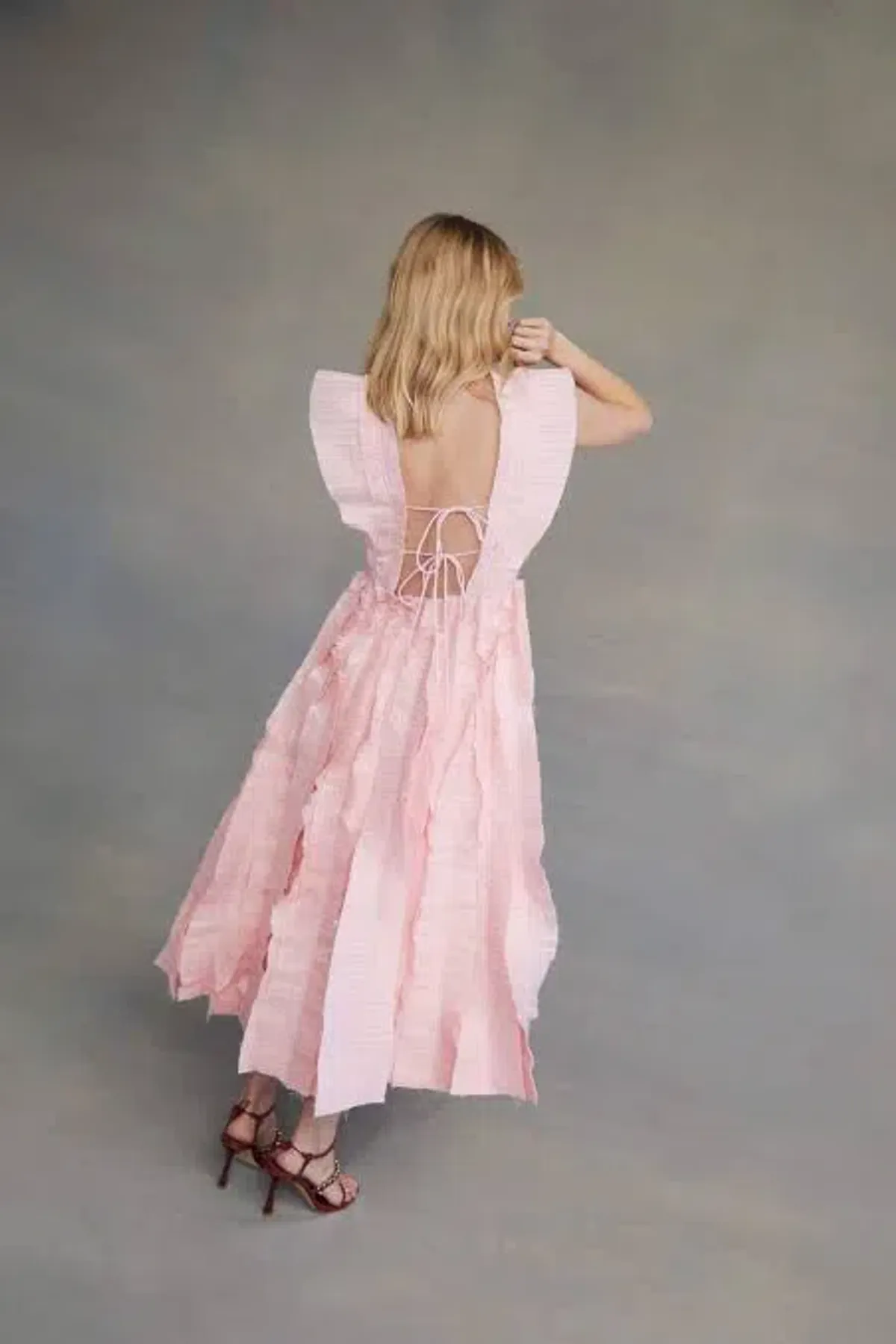 AJE HYBRID MIDI DRESS PINK SIZE 10 - Image 6