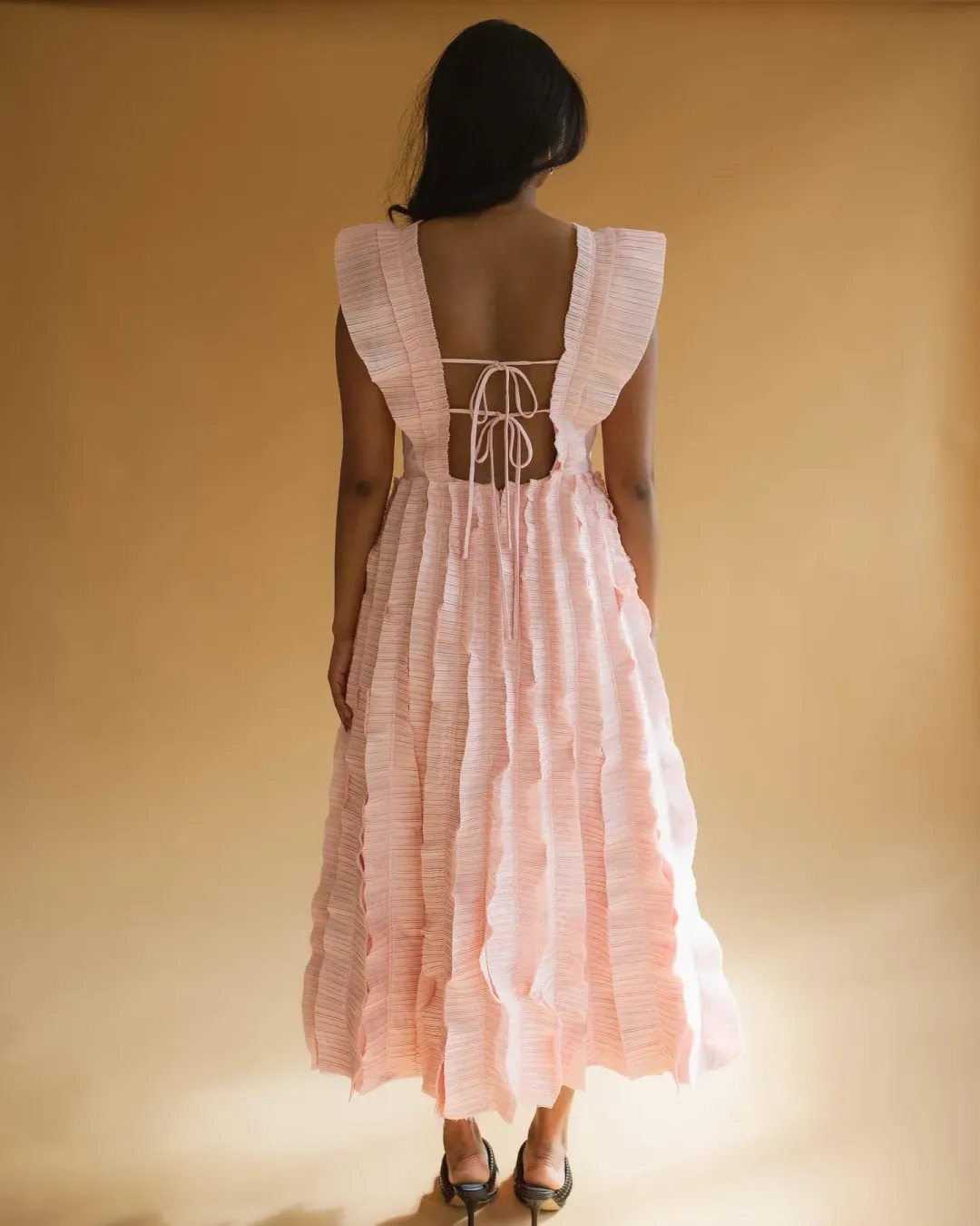 AJE HYBRID MIDI DRESS PINK SIZE 10 for rent on The Volte - main image