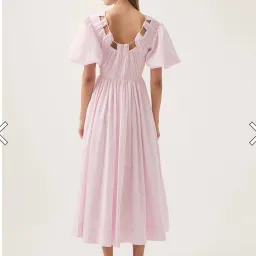 Aje Esmerie Midi Dress Pink 16 for rent on The Volte - image 3