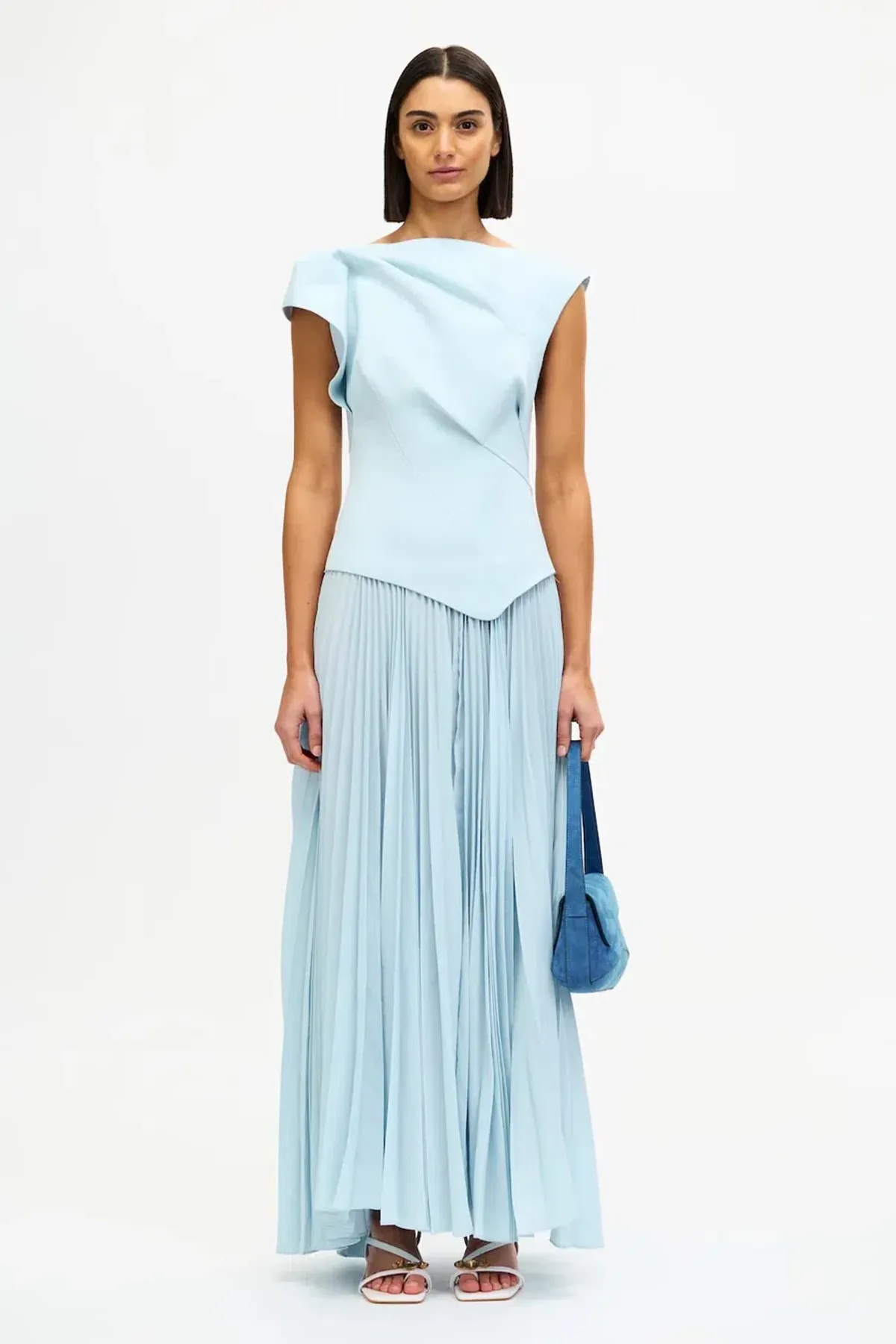 Acler Cornmore Midi Dress in Blue Size 6 - Image 1